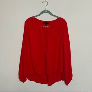 INC International Concepts Red Blouse